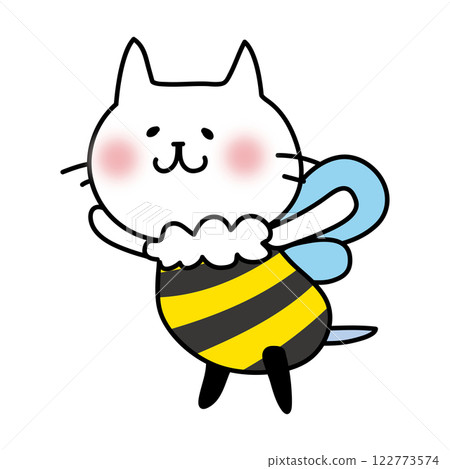 扮成蜜蜂的白貓 扮成蜜蜂的白貓 122773574