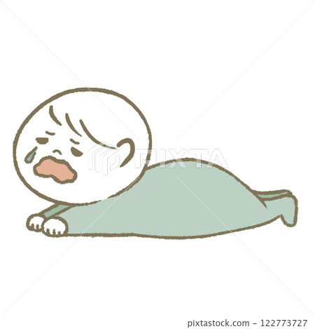 嬰兒仰臥（淺藍色） 122773727