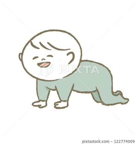 爬行寶寶（淺藍色） 122774009