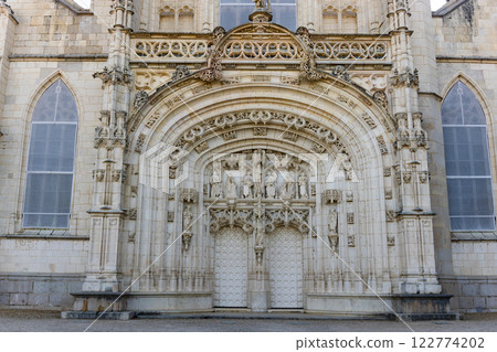 Facade of Royal Monastery of Brou, France 122774202