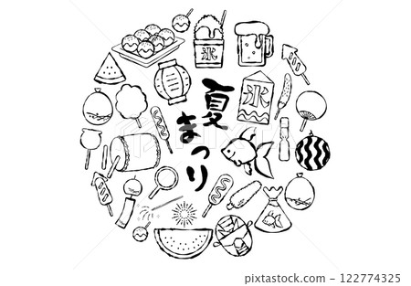 Summer festival image vector illustration Summer festival 122774325