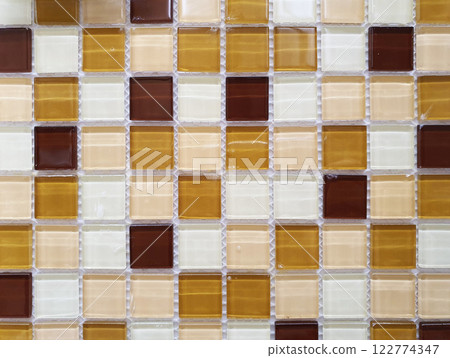 The wall or the floor are decorated with colorful of tiles. The wall or the floor are decorated with colorful of tiles. 122774347