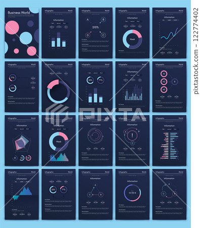 Vector graphics infographics with mobile phone. Template for creating mobile applications, workflow layout, diagram, banner, web design, business reports 122774402