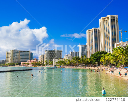 夏威夷威基基海灘 122774418