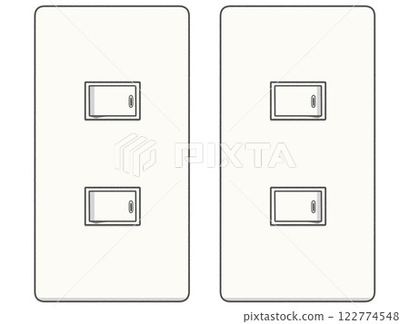 Wall Switch 4 Double On Offset Wall Switch 4 Double On Offset 122774548