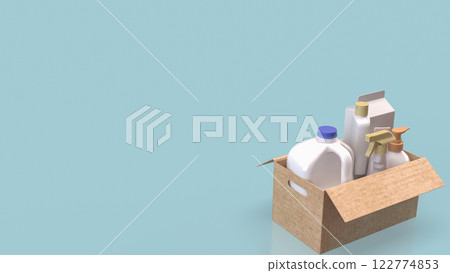 The Product in cardboard box for Shopping concept 3d rendering. The Product in cardboard box for Shopping concept 3d rendering. 122774853