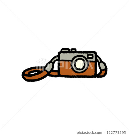 簡單的手繪相機插圖 122775295
