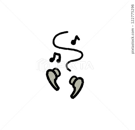 無線耳機的簡單手繪插畫 無線耳機的簡單手繪插畫 122775296