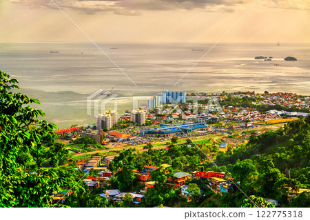 Shoreline of the Gulf of Paria in Port of Spain, Trinidad and Tobago Shoreline of the Gulf of Paria in Port of Spain, Trinidad and Tobago 122775318