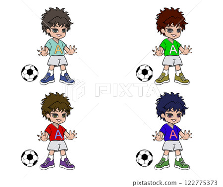 動漫風格足球男孩 122775373