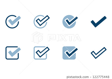 複選標記圖示插圖集 122775448