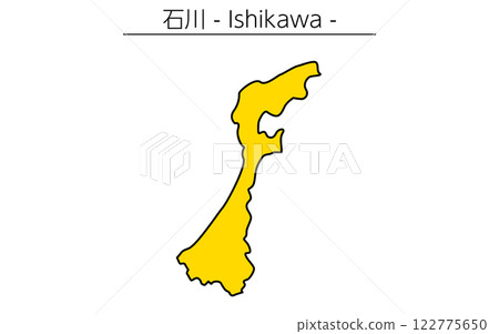 Simple map of Ishikawa prefecture, a region of Japan Simple map of Ishikawa prefecture, a region of Japan 122775650
