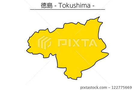 日本德島縣地區簡單地圖 122775669