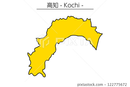 日本高知縣的簡單地圖 122775672