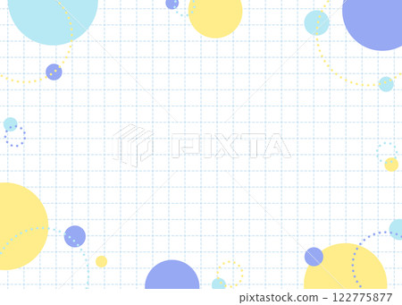 Round pop frame, grid background 122775877