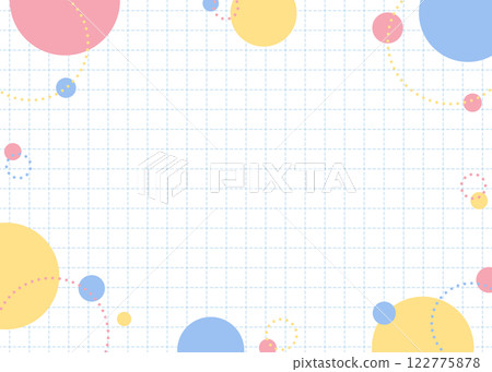圓形流行框架，網格背景 122775878