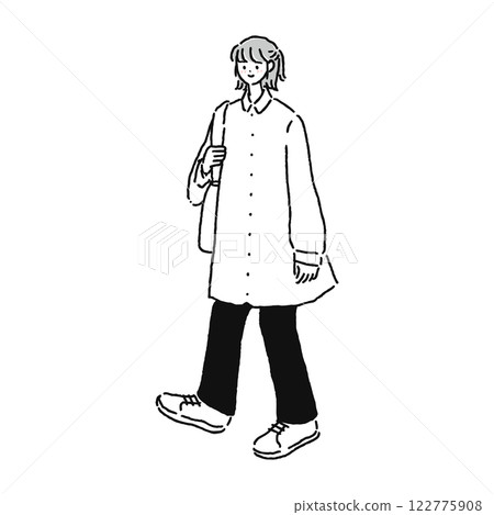 簡單時尚的女人 122775908