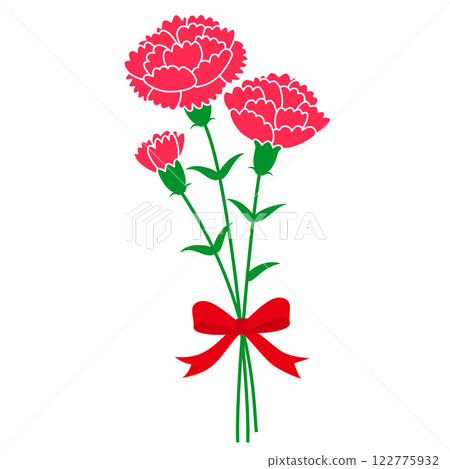 Three red carnations 122775932