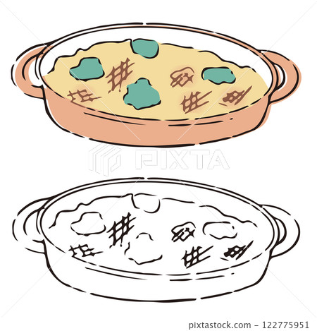 筆畫焗烤菜 122775951