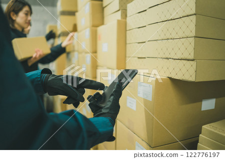 Mail order business Smartphone picking Mail order business Smartphone picking 122776197