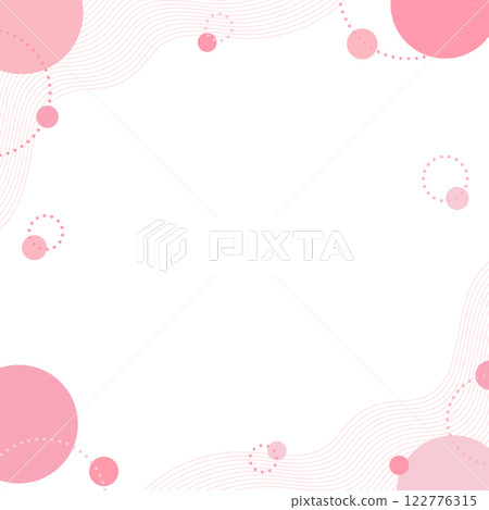 Pop background frame with curved lines and circular objects, square size Pop background frame with curved lines and circular objects, square size 122776315