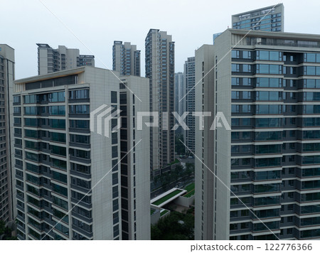 Aerial view of new apartment in Chengdu city, China 122776366