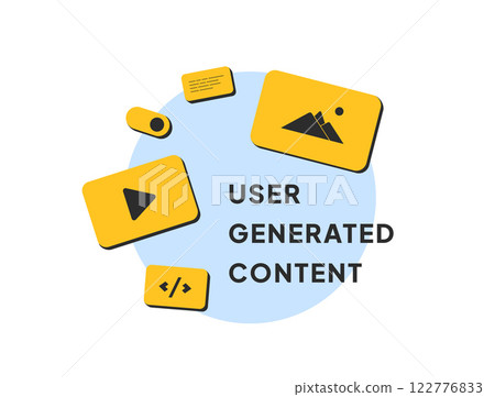 User-generated content boosting engagement through customer reviews, social media posts and brand interactions. User-generated content creation driving trust, community engagement and audience growth User-generated content boosting engagement through customer reviews, social media posts and brand interactions. User-generated content creation driving trust, community engagement and audience growth 122776833