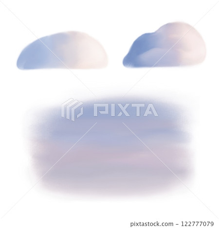 Watercolor clouds, snowdrifts and snow on a white background Watercolor clouds, snowdrifts and snow on a white background 122777079
