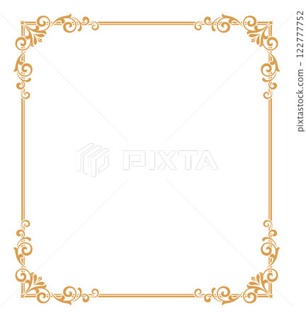Decorative frame Elegant vector element for design in Eastern style, place for text. Floral golden and white border. Lace illustration for invitations and greeting cards Decorative frame Elegant vector element for design in Eastern style, place for text. Floral golden and white border. Lace illustration for invitations and greeting cards 122777752
