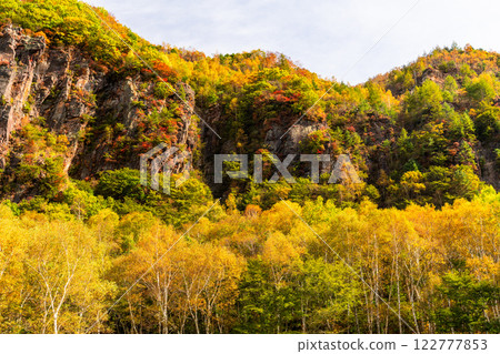 <Nagano Prefecture> Autumn leaves at Yonago Falls - peak of autumn colors 122777853