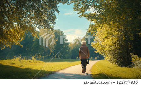 A woman walking 122777930