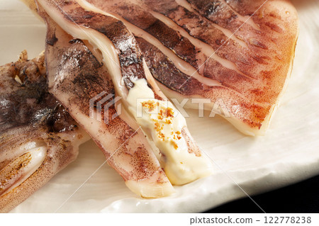 Grilled squid 122778238