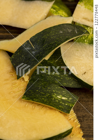 the wet thick and tough pumpkin peel is green the wet thick and tough pumpkin peel is green 122778448