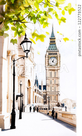 Elizabeth Tower (Big Ben) in Summer Elizabeth Tower (Big Ben) in Summer 122778522