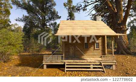 A house in the woods A house in the woods 122778602