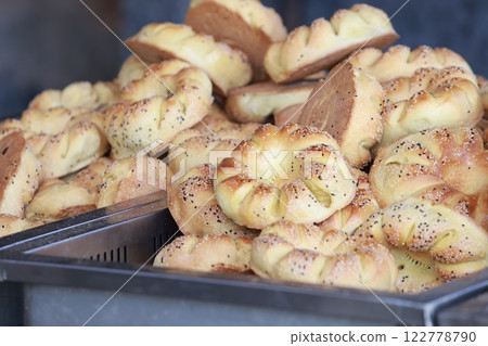 Uzbek bread, called generally non or lepeshka from tandyr in toshkent Uzbek bread, called generally non or lepeshka from tandyr in toshkent 122778790