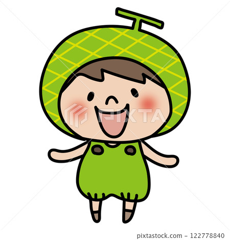 戴西瓜頭飾的小孩（女孩2） 122778840