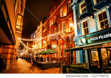 Neon-lit street (London) Neon-lit street (London) 122778979