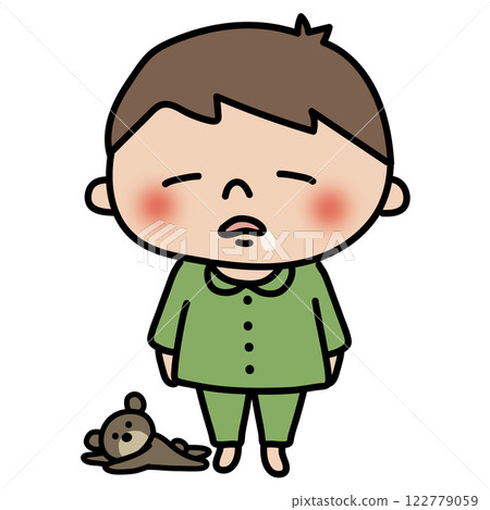 Sleepy child in pajamas (boy 2) Sleepy child in pajamas (boy 2) 122779059