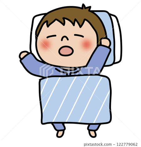 睡在蒲團中的兒童（男孩 1） 122779062