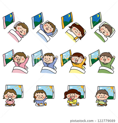 早睡早起兒童早餐套餐 122779089