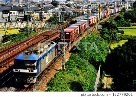 2006年：EF210-7號貨櫃貨運列車在東海道本線上運行 122779201