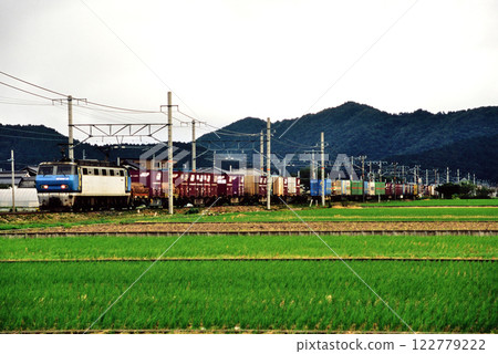 2006: EF200-13 container freight train running on the Tokaido Main Line 122779222