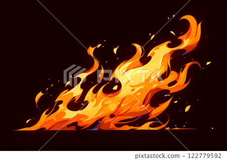 Burning flame background 122779592