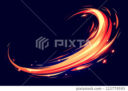 紅色火焰軌跡效果背景素材 122779593