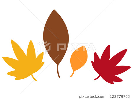 多彩的落葉的插圖 122779763