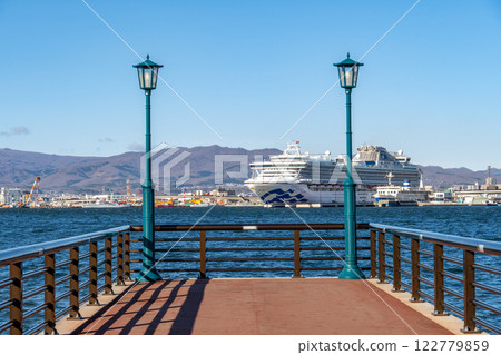 Diamond Princess, seen from the old pier, docked in Hakodate 122779859