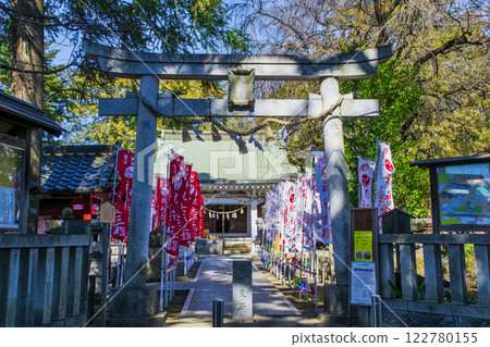 Shiraoka Hachiman Shrine, Shiraoka City, Saitama Prefecture, O-hyakudo stone torii gate, legend of the sacred horse 122780155