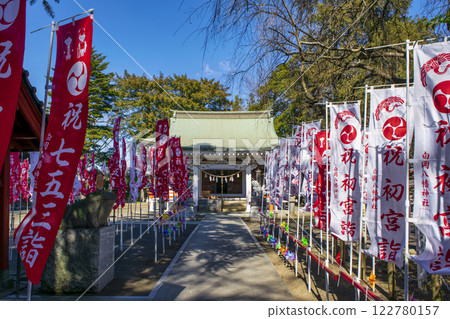 Shiraoka Hachiman Shrine, Shiraoka City, Saitama Prefecture, O-hyakudo stone torii gate, legend of the sacred horse 122780157