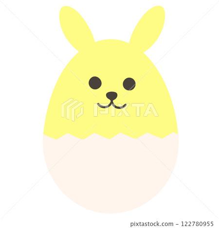 黃色和白色復活節彩蛋(無線條) 黃色和白色復活節彩蛋(無線條) 122780955